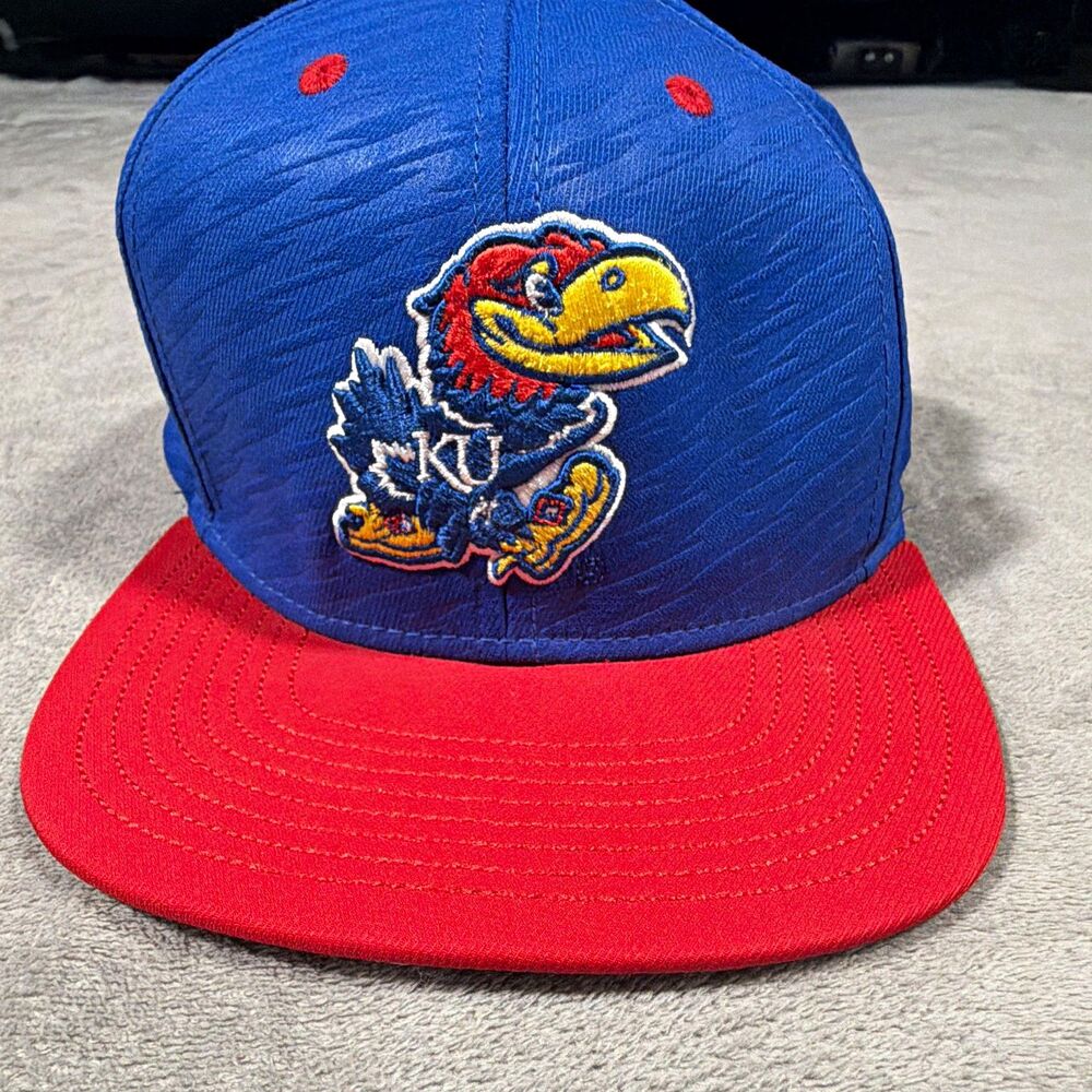 adidas Kansas Jayhawks NCAA Snapback Cap Hat Blue/Red Officially Licensed